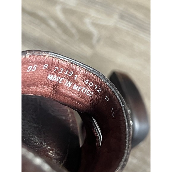 Frye Womens Joy Vintage Brown Beaded Open Toe Slip On Slide Sandals US 9.5 B - Picture 9 of 9